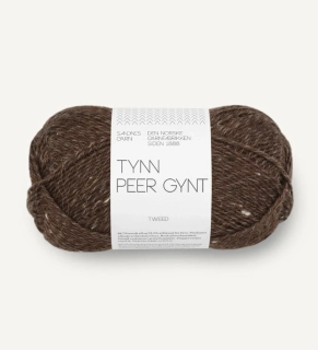 Tynn Peer Gynt Mørk Brun Natur Tweed 3085